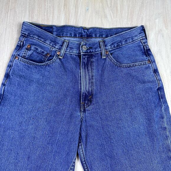 Levi's 550 Relaxed Fit Straight Leg Fray Ankle Hem Denim Jeans Men's 33 X 34 - Picture 2 of 16